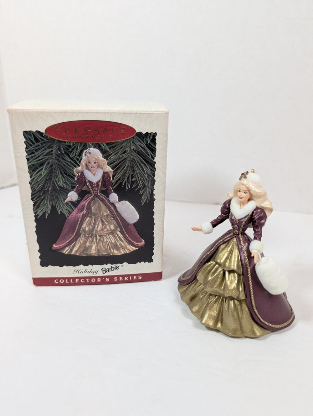 Barbie Hallmark Keepsake Ornament Holiday Collector's 1996 #4 Mattel Vtg MIB